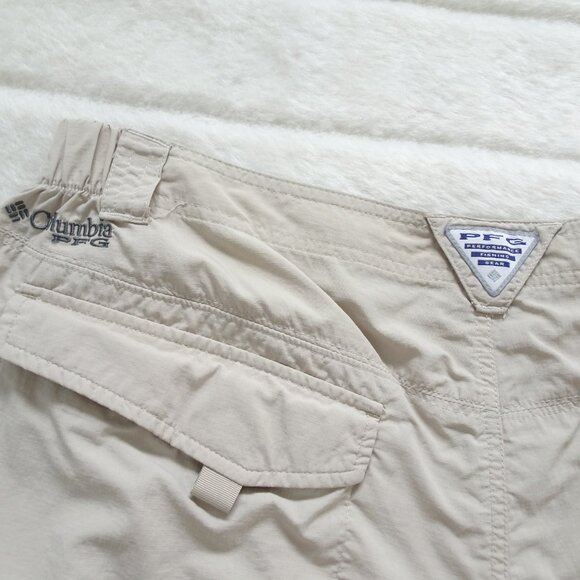 Columbia Men's PFG Convertible Pants 42x30 Omni-Shade Tan Performance Fishing - Picture 7 of 12